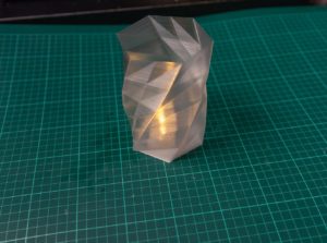 Teelichthalter 3D gedruckt mit Transparenten Filament